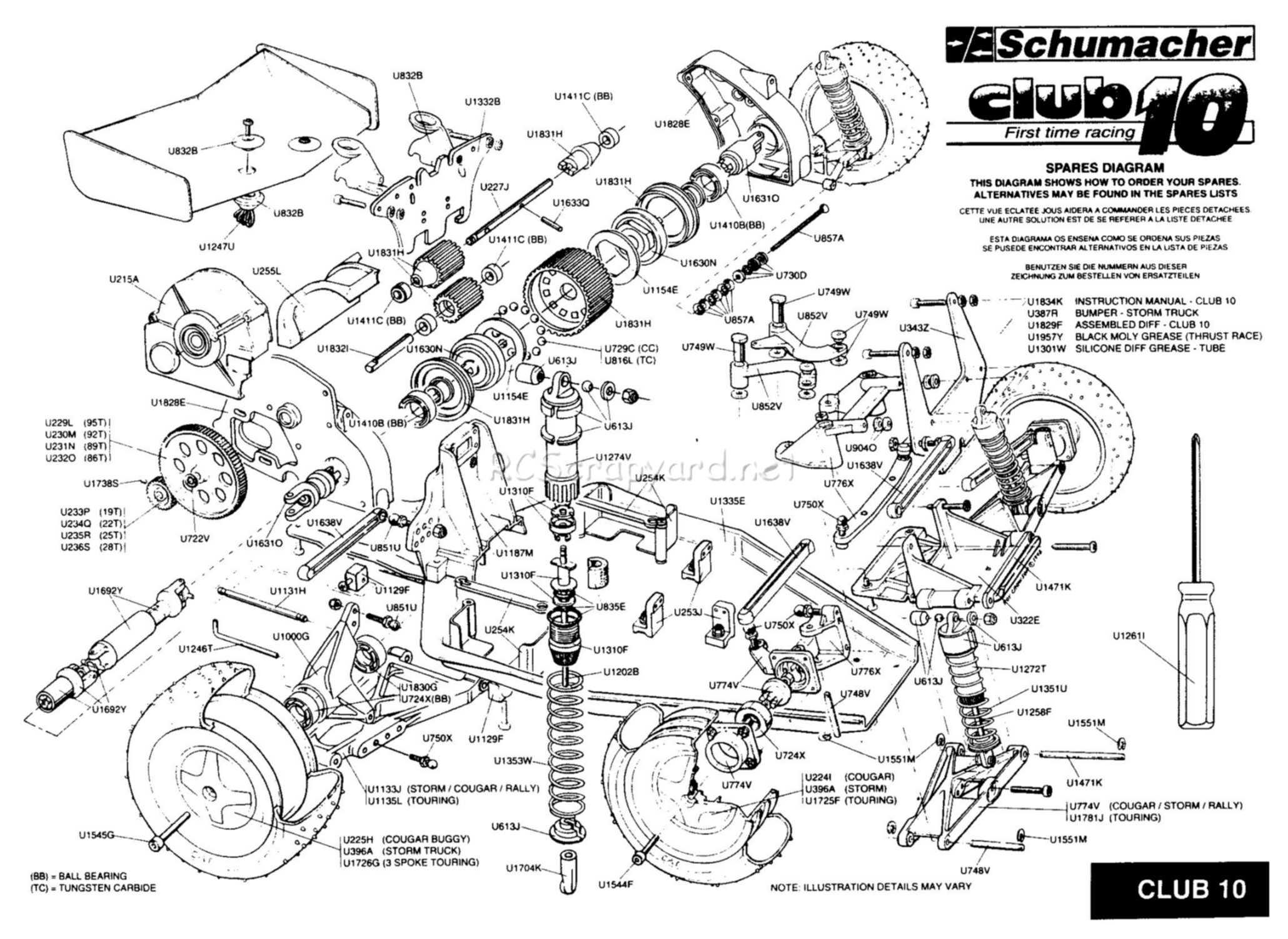 Schumacher - Club 10 - Exploded View - Page 1